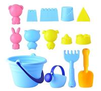 18PCS Kids Beach Toys Set Kids Sand Pit Toys Collapsible Bucket & Spade with Shovels, Rake & Animal Molds, Sand Pit & Outdoor Play Toys for Children Sand and Water Play Set