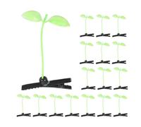 18pcs Light Green Seedling Hair Clips, Cute Plastic Barrette
