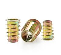 18pcs M4 M5 M6 M8 M10 Furniture Inserts Nut Threaded Insert Nuts Thread Inside And Outside Nut For Bed(M10x15mm)