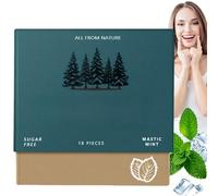 18pcs Mastic mints Teeth Cleaning Gum,Underbrush Remineralizing Chewing Gum,Organic Portable Teeth Cleaning Gum,Long Lasting Freshen Breath,Natural Whitening,Freshen Remineralizing,Portable#Mint