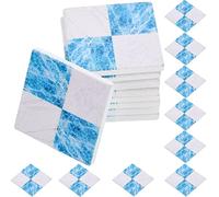 18Pcs Mini Floorboards Tiles for Dollhouse Wooden Miniature Flooring for Diy Dollhouse Rooms and Gardens Decor DIY Crafts Sky-Blue