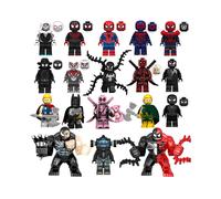 18pcs Minifigures Superheroes Spiderman Venom Fit Lego