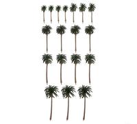 18pcs Mixed Model Trees for HO Scale Trains and Diorama Supplies - Green Artificial Plants 7-16cm