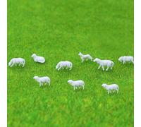 18Pcs Model Railway Farm Sheep Animals, HO Scale 187, Painted, 6 Styles, Plastic Material