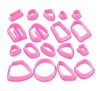 18Pcs Multiple Shapes Earring Polymer Clay Cutters Smooth Surface Plastic Polymer Clay Moulds Jewerlry Making Cutters Set for Jewelry Earrings Making