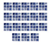 18pcs Navy Mosaic Tile Stickers for Kitchen Wall, PVC Self Adhesive