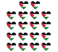 18pcs Palestine Flag Sticker,palestine Flag Decal,i Stand With Palestine Sticker,free Palestine Sticker,heart Shape Palestine Flag Sticker,i Love Palestinian Stickers,for Car Window Waterproof Sticker
