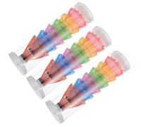 18pcs Plastic Badminton Shuttlecocks for Training Beginners | Barrel Design, Lightweight Portable Play, Stable Flight for Indoor Court Practice and School Students Random Color