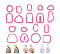 18Pcs Polymer Clay Cutters, Organic Polymer Clay Cutters for Earrings Making, Clays Cutter’s for Polymers Clays Jewelry, Basic Polymers Clay‘ Cutter, Clay‘s Earrings Cutter