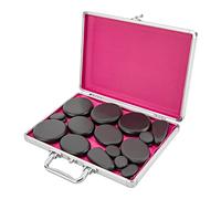 18pcs Professional Basalt Hot Stone Massage Set - Portable for Home Spa Warming Relaxing Pain Relief