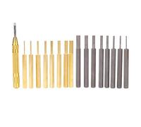 18pcs Professional Carbon Steel and Brass Punch Tool Kit Set, Leather Craft Hand Tool with Adjustable Hole Puncher and Edge Creaser for DIY Leather Crafting