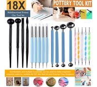 18pcs Professional Polymer Clay Sculpting Tool Pottery Models Art Set