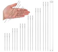 18PCS Professional Upholstery Needles, 3"/3.5"/4"/5"/6"/7" Hand Sewing Needles Sharp Needle Crafting Project Long Needle for Repair Stitching and Crafting Project
