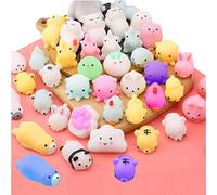 18pcs Random Squishy Toys Mochi Squishy Toys Party Favors for Kids Animals Squishy Stress Toys Unicorn Panda Rabbit Frog Piggy Elephant Polar Bear Seal Cat Toys for Girls & Boys