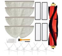 18Pcs Replacement Parts Accessories Kit, Robot Vacuum Kit for Roborock S5 S6 T6 T7 Vacuum (1 Main Brush 6 Side Brush 4 Filters 4 Mop Cloth)