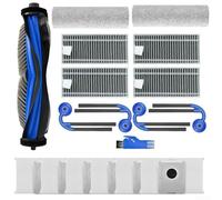 18Pcs Replacement Parts Set fits for Ecovacs for Deebot T80 Omni/ T80 Robot Vacuums - Include 1 Main Brush, 2 Roller Mops, 4 HEPA Filters, 6 Dust Bags, 4 Side Brushes