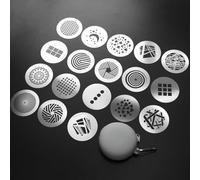 18Pcs Round Gobos Kit for Optical Snoot,66mm/2.6in Metal Plate Patterns for Spotlight Attachment Compatible with Godox BFP/OT1/OT1 Pro/II/Westcott Optical Spot/Aputure SE,for Portraits/Product/YouTube