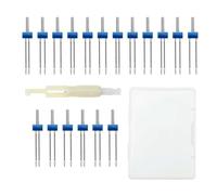 18pcs Sewing Machine Needle with Box Double Twin Pins for Electric Household Machine Stainless Steel Needle