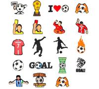 18pcs Shoe Charms for Croc Charms, Shoes Decoration Charm, football croc charm, Shoe Charm Party Favors, DIY Durable Shoe Accessories for Girls, Boys, Kids, Teens, Adults (B)