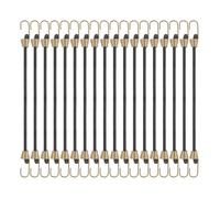 18Pcs Short Bungee Cords with Hooks, 10 Inch Versatile Small Bungees for Outdoor Camping Tarps Tents Hiking Hunting Trucks Boats