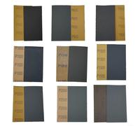 18pcs Silicon Carbide Sandpaper Set with Multiple Grits 400 to 3000 for Wet and Dry Sanding Applications on Wood, Metal, Plastic, Glass, and Stone