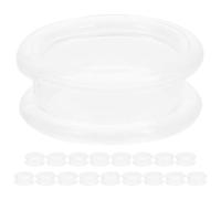 18pcs Silicone Finger Rings, Soft Protector Inserts for Shears | White Silicone, Fits Handles, for PET Grooming and Barber Shears, Home or Salon Use