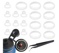 18Pcs Silicone Water Bottle Gasket Replacement Accessories & Tweezers, Rubber Gasket Rings Replacement for Hydro Flask, Silicone Seal Rings Replacements Compatible with 24/32/40/64oz Water Bottles Cap