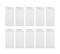 18pcs Simple Budget Sheets Paper Cash Plan Cards for Expense Tracking
