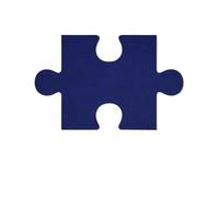 18pcs Simplicity 3D Puzzle Felt Board Wall Stickers Message Photo Works Background Cork Bulletin Display Decor for School Home Office(Dark Blue)