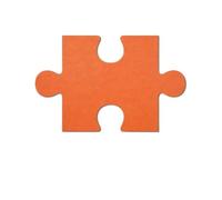 18pcs Simplicity 3D Puzzle Felt Board Wall Stickers Message Photo Works Background Cork Bulletin Display Decor for School Home Office(Orange red)