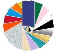 18Pcs Smart Vinyl Permanent for Joy, 12x5.5inch Craft Adhesive Vinyl with Transfer Film, Colorful No Residual Vinyls Bundle Pack for Signs Stickers Decals Walls Doors & Windows