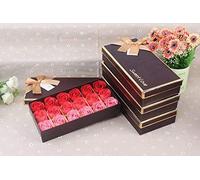 18pcs Soap Rose Flower Bouquet Gift - Preserved Rose Scented Bath Soap Rose in Gift Box, Gift for Anniversary/Birthday/Wedding/Valentine’s Day