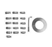18PCS Stainless Steel Hose Clamp Assortment Kit, 304 Metal Strap 10m with 8 Strong Fasteners, Adjustable Clamps for Pipe Duct Tube Fuel Line Automotive and Home Use