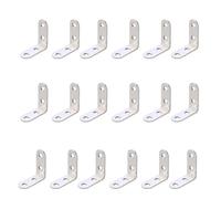 18pcs Stainless Steel Right Angle Corner Bracket Shelf Support