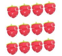 18pcs Strawberry Heatless Curlers Soft Sponge Hair Rollers for Overnight Curls Hair Friendly Curling Tool for Women Easy and Comfortable Hairstyling While Sleeping