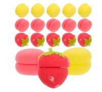 18pcs Strawberry Shape Sponge Hair Curlers for Overnight Use