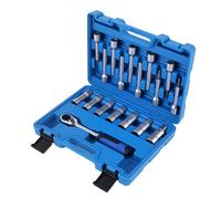 18PCS Suspension Shock Absorber Strut Nut Tool 21mm Go-Through 82mm Deep Sockets