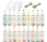 18Pcs Tulip One Step Tie Dye Kit Vibrant Fabric Textile Permanent Paint Colors Pigment