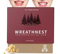 18PCS Underbrush Remineralizing Chewing Gum,Mastic mints Teeth Cleaning G/um,Mint T/eeth Cleaning Gu/m,Organic Portable Te/eth Cleaning Gum,All Natural Freshen Breath Remineralizing Gum,Chewing#Red