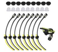 18PCS Universal Fuel Line, Strimmer Fuel Line Universal Strimmer Fuel Pipe Fuel Line Hose Kit, Petrol Strimmer Parts for Brushcutter Trimmer Mower Hedge Trimmer Carburetor