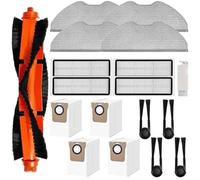 18Pcs Vacuum Filters Brushes Mop Pads Dust Bags Replacement Kit For Xiaomi Robot Vacuum Cleaner H40 OV51 Models Spare Parts