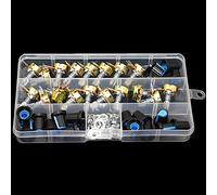 18Pcs WH148 Single Potentiometer Kit 3Pin B1K/5K/10K/20K/50K/100K/500K/1M with knobs Single Potentiometer Set Shaft Nuts +Box Resistor elements