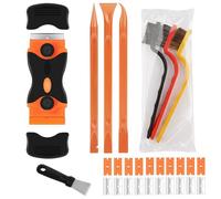 18Pcs Window Scraper Tool Set, Double Edged Glass Scraper, Scraper Tool Non Scratch for Window, Ceramic Hob, Oven, Cooktop, Sticker or Paint Removal