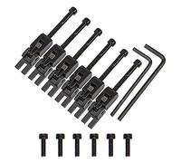 18Pcs Yootones Locking Systyem Locked Saddles Tremolo Bridge Saddle String Lock Insert Blocks Compatible with Floyd Rose Electric Guitar Bridge Saddle (Black)