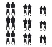 18PCS Zipper Pull Replacement Kit 3 Sizes Removable Zip Slider Replacement Set Universal Durable Zipper Slider for Universal Zipper Clothing Bedding Luggage.