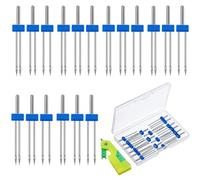 18Pieces Sewing Machine Double Needle Twin Needles and Stretch Needles Automatic Needle Threader Accessories,3 Sizes Mixed 2.0/90 3.0/90 4.0/90