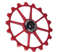 18T Rear Derailleur Pulley,Bike Guide Roller Wheel for Road Bike, Mountain Bike, MTB, BMX (red)