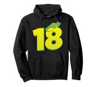 18th Birthday 18 Years Lizard Iguana Reptile Pet Zoo Animal Pullover Hoodie