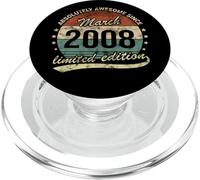 18th Birthday Absolutely Awesome Since March 2008 Vintage PopSockets PopGrip for MagSafe