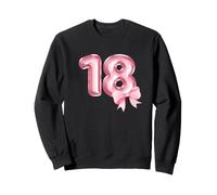 18th Birthday Balloon Coquette Preppy Pink Bow Ribbon Sweatshirt